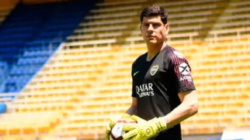 Lampe, el místico, en La Bombonera.