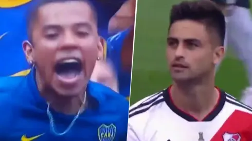 Foto del Pity Martínez en la Bombonera.