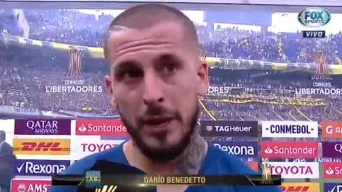Benedetto explicó qué intentó hacer en la pelota que le sacó Armani