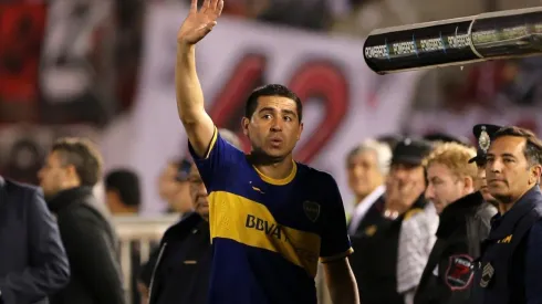 Román en su último partido en cancha de River.