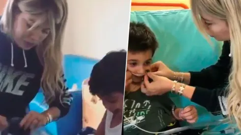 Wanda Nara en el hospital.