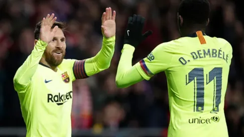 Un gol agónico de Dembélé salvó al Barcelona de perder el liderato ante el Atlético