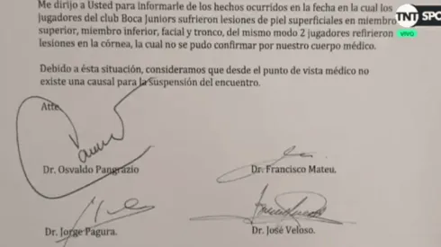 El médico de la Conmebol asegura que no existen motivos para suspender el partido
