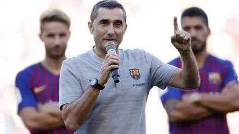 Valverde en el duelo ante Boca por la Copa Joan Gamper.