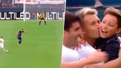 Golazo de la 'Gata' y festejo especial.