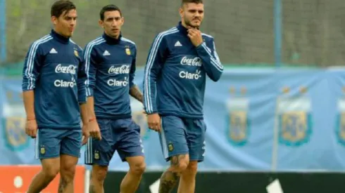 Di María junto a Icardi y Dybala.