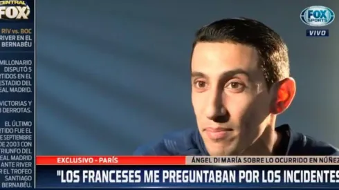 Di María habló en exclusiva con FOX.