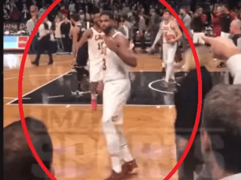 Tristan Thompson hace gestos obscenos a fanáticos de los Nets