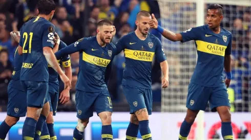 Nahitan Nández durante el encuentro.