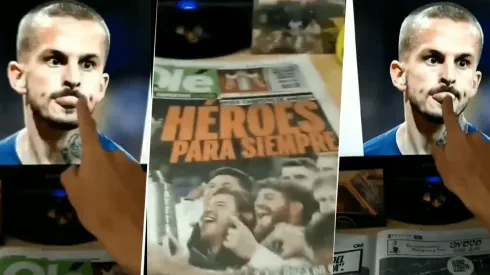 Foto de Dario Benedetto y su lengua poderosa.