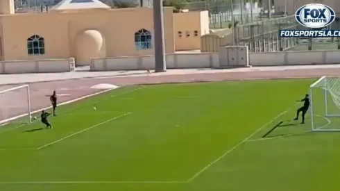 El arco a arco en el entrenamiento de River entre Armani y el joven Centurión