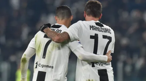 El festejo de Cristiano y Mandzukic.