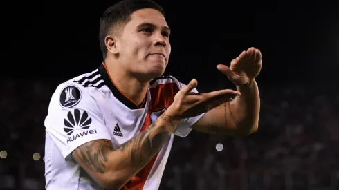 Juan Fernando Quintero festejando en River.