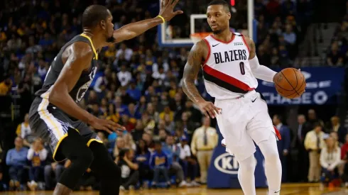 Kevin Durant y Damian Lillard (Foto: Getty)
