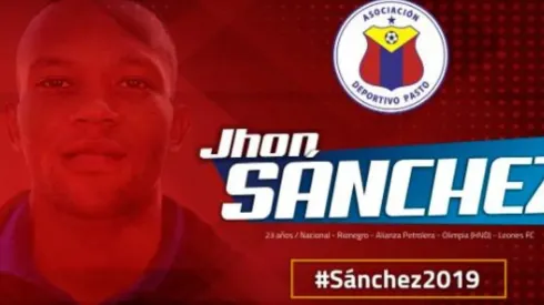 Otra nueva cara para el Deportivo Pasto