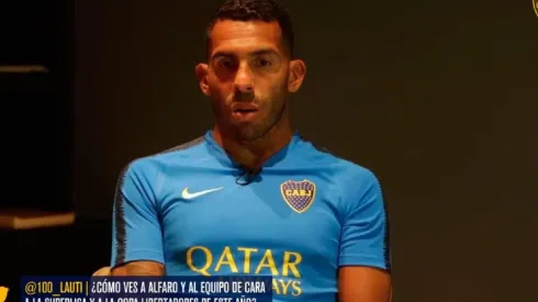 Tevez en diálogo con el canal oficial de Boca.