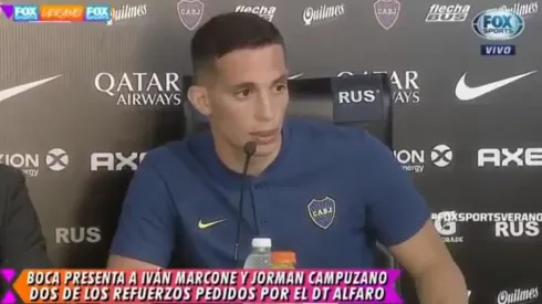 Iván Marcone en conferencia de prensa.