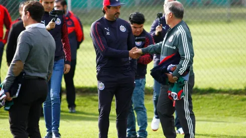 Martino estuvo hoy en la práctica de Chivas.