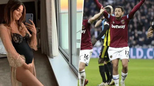 Foto de Chicharito Hernández y su mujer.