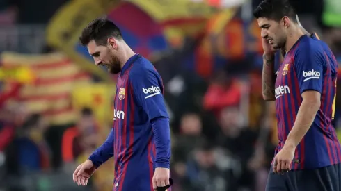 Foto de Lionel Messi con Luis Suárez.