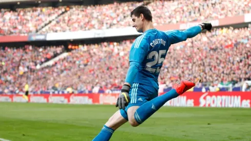 Courtois en el Wanda Metropolitano.