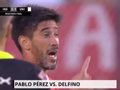 Pablo Pérez se cruzó feo con Delfino adentro de la cancha: "Acá te hacés el vivo, afuera no"
