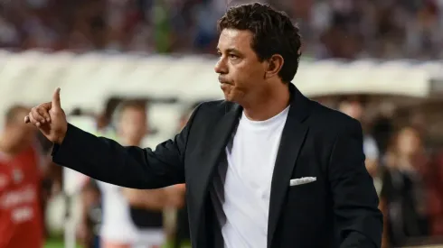 Marcelo Gallardo en el duelo ante Racing.