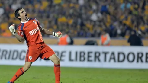 Barovero, en la final de la Copa Libertadores 2015 con River.