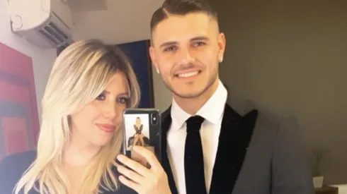 Foto de Mauro Icardi junto a Wanda Nara.