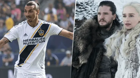 Foto de Ibrahimovic y la serie GOT.