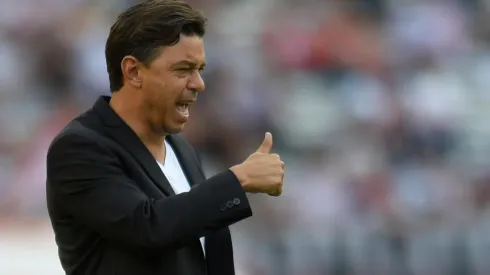 Marcelo Gallardo en el duelo ante San Martín de Tucumán.