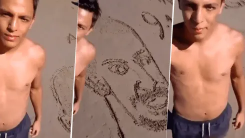 Foto del hincha de River.