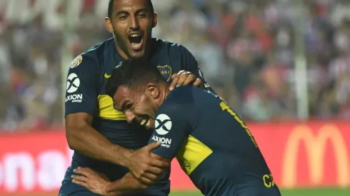 Boca festeja el gol de Carlos Tevez.