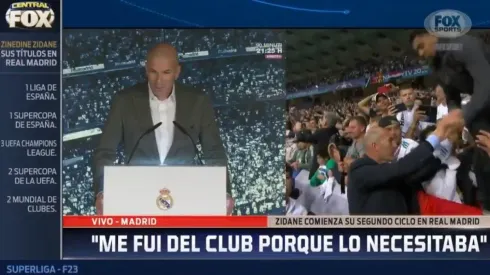 Zidane en conferencia de prensa.