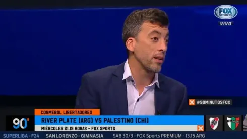 Palacios se refirió a la formación de River.