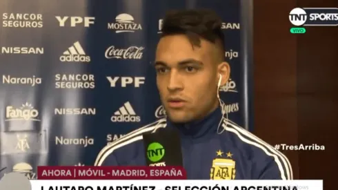 Foto de Lautaro Martínez, jugador de la Selección Argentina.