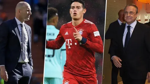 James Rodríguez produce el primer cruce entre Florentino Pérez y Zidane