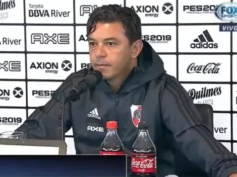 Le dijeron si pensaba poner "a su hijo" y Gallardo se calentó: "Pienso en Nahuel, no en mi hijo"