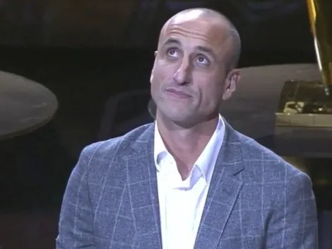 Ginóbili no pudo contener el llanto durante el homenaje de los Spurs