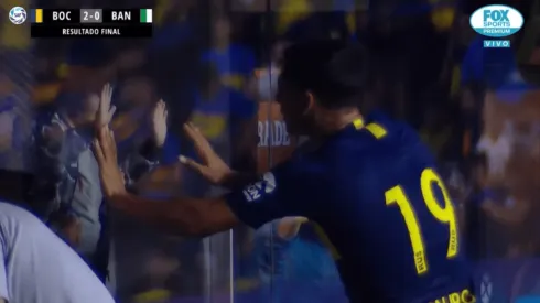 Zárate fue a buscar a su hijo en plena Bombonera, le dio un beso y subió la foto a Instagram