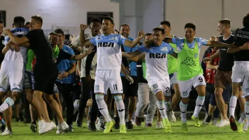 Foto de los jugadores de Racing en el final.