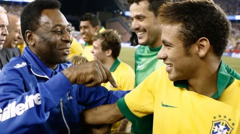 Pelé y Neymar, juntos.
