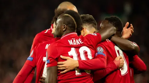 El festejo de los jugadores de Liverpool.