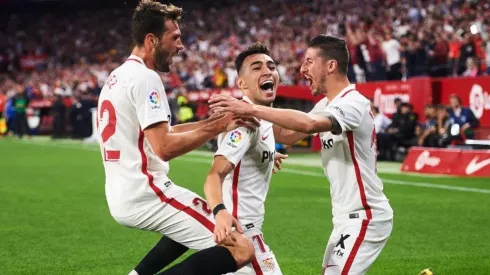 PARTIDAZO. Munir celebra el 1-0 del Sevilla sobre Betis (Foto: Getty).
