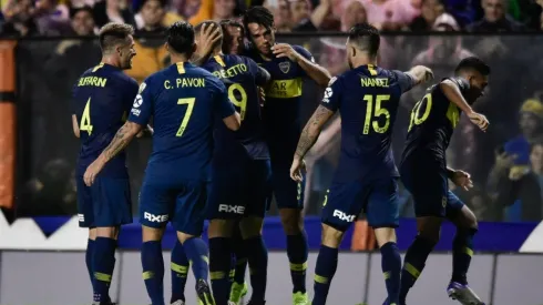 Festejo del gol de Zárate por Copa Libertadores.