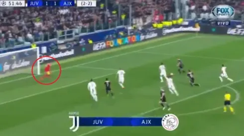 Espectacular atajada del arquero de Juventus.