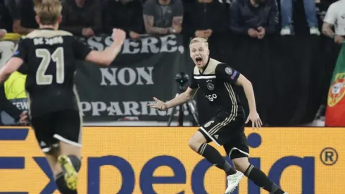 El festejo de los jugadores de Ajax.