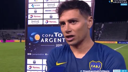 Mauro Zárate después del partido.