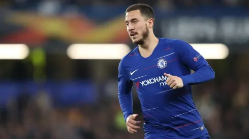 Eden Hazard con la camiseta del Chelsea.