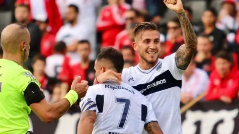 La alegría de los jugadores de Gimnasia.